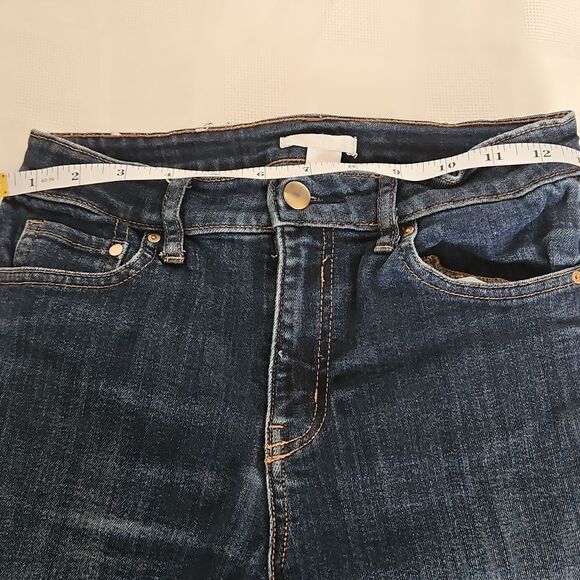 H&M Women's High-Rise Denim Jeans Dark Blue Washed Size 4 - Picture 9 of 16